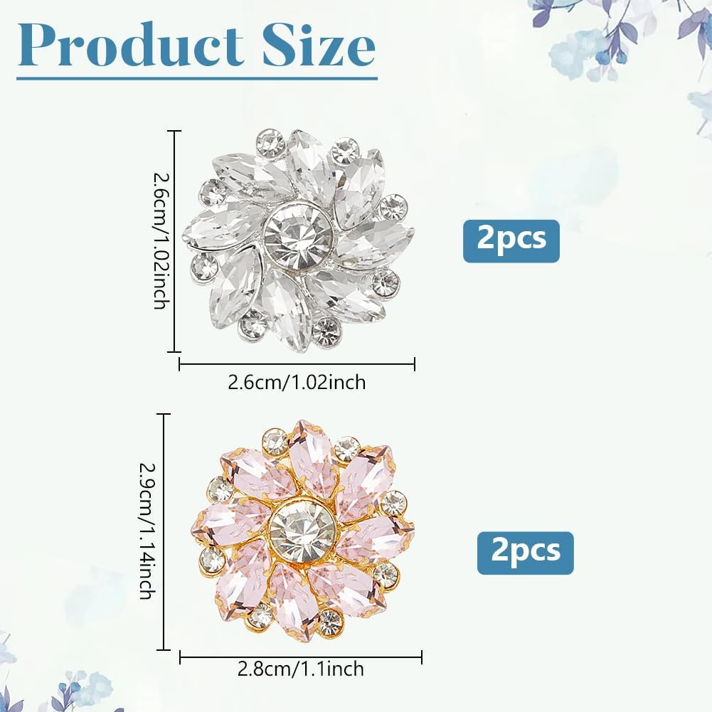 Cache-Boutons Strass Cristal Clips Amovibles Pour Chemise - Boutons Fantaisie Bijoux Femme