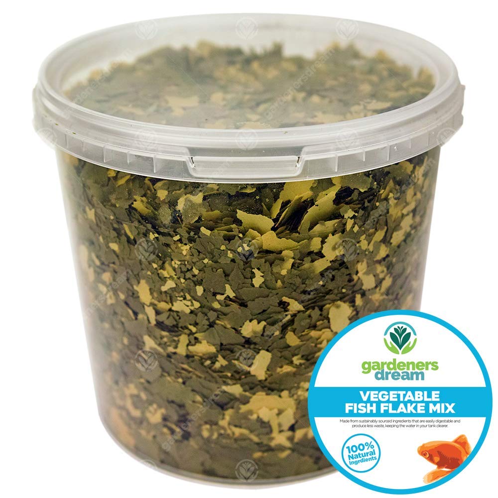 Mélange de Flocons de Poisson Premium pour légumes GardenersDream Nourriture complète pour Poissons d'aquarium