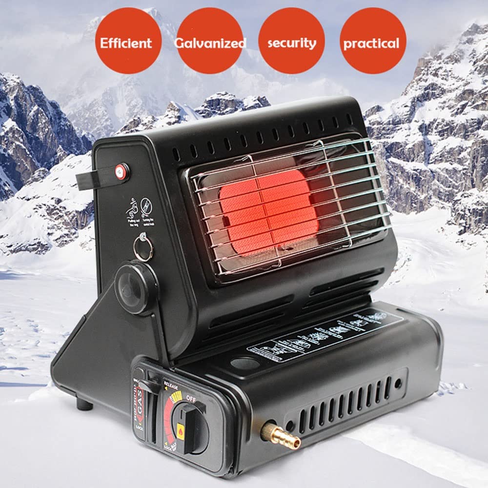 Riscaldatore Di Spazio Portatile Dell'interno Sicuro Del Riscaldatore Per Le Tende, Riscaldatore Butano Del Patio, Stufa Di Riscaldamento Pieghevole 2 In 1 Riscaldatore Radiante Silenzioso/piccol