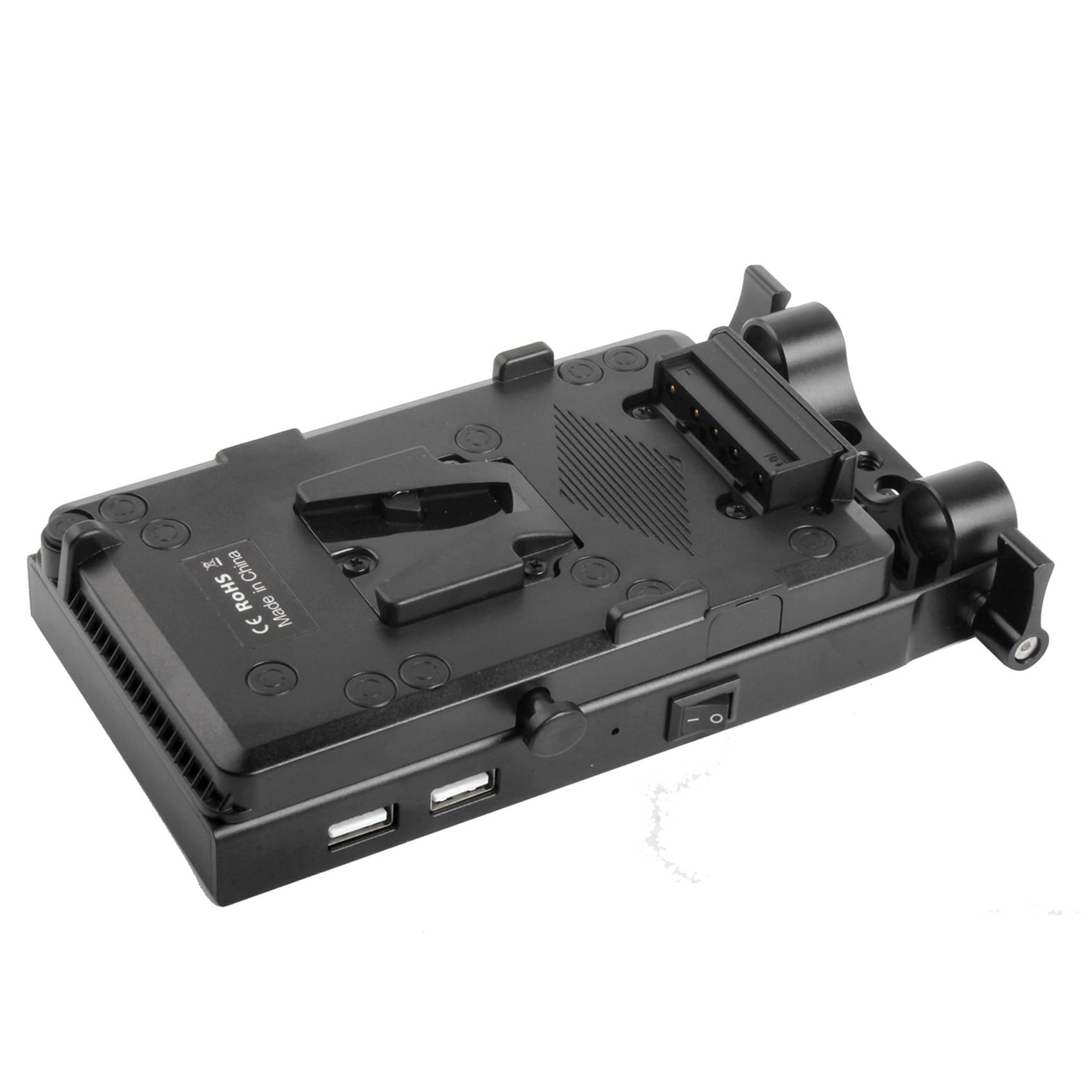 2X V Mount V-Lock Adapter PłYty Akumulatora do Mocowania Akumulatora V Mount do Kamery, Lampy Wideo, Monitora, Rejestratora DźWięKu