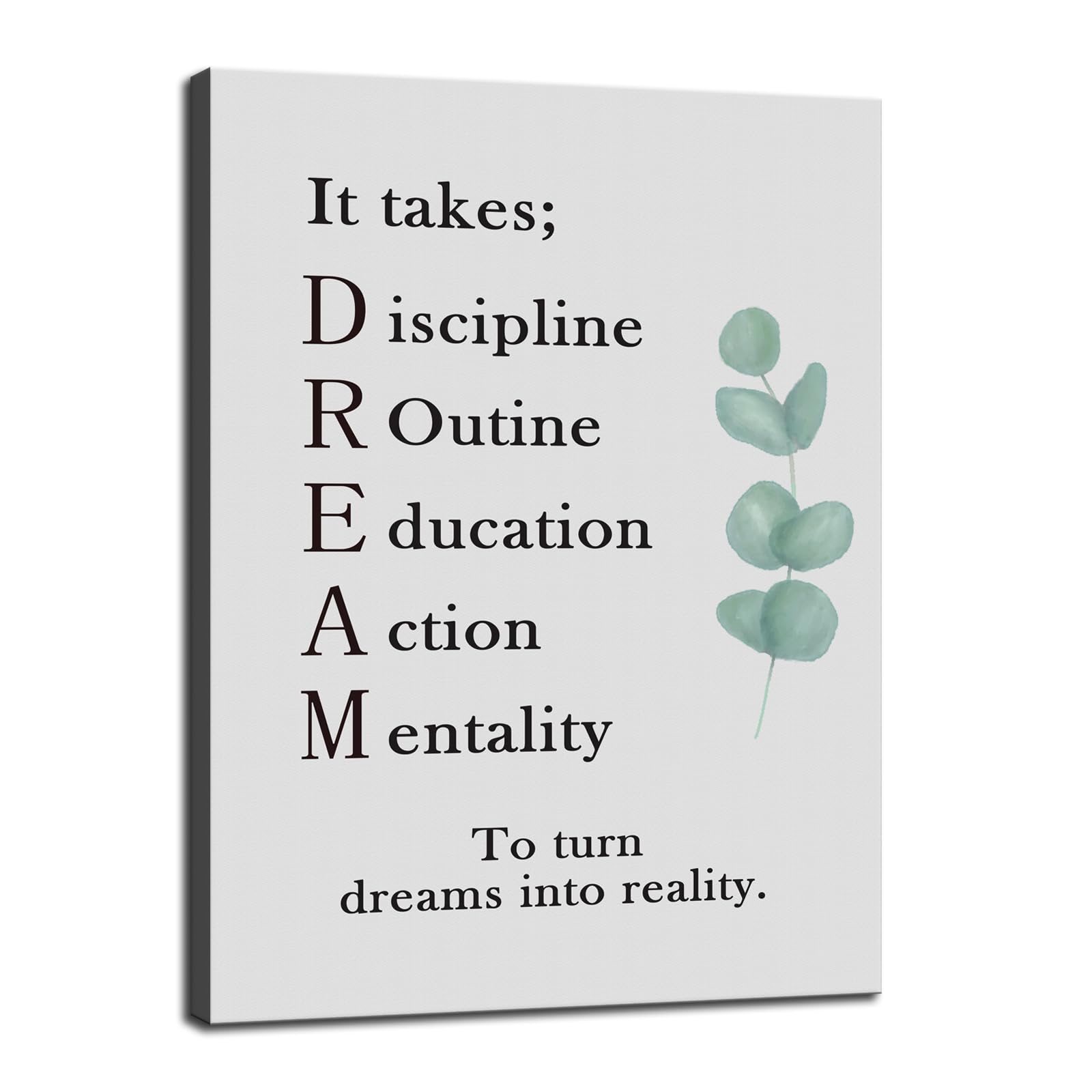 Dream Ideal - Lienzo inspirador para pared para convertir los sueños en realidad, póster motivacional, impresiones inspiradoras, imágenes de pared para sala de estar, hogar, oficina, gimnasio