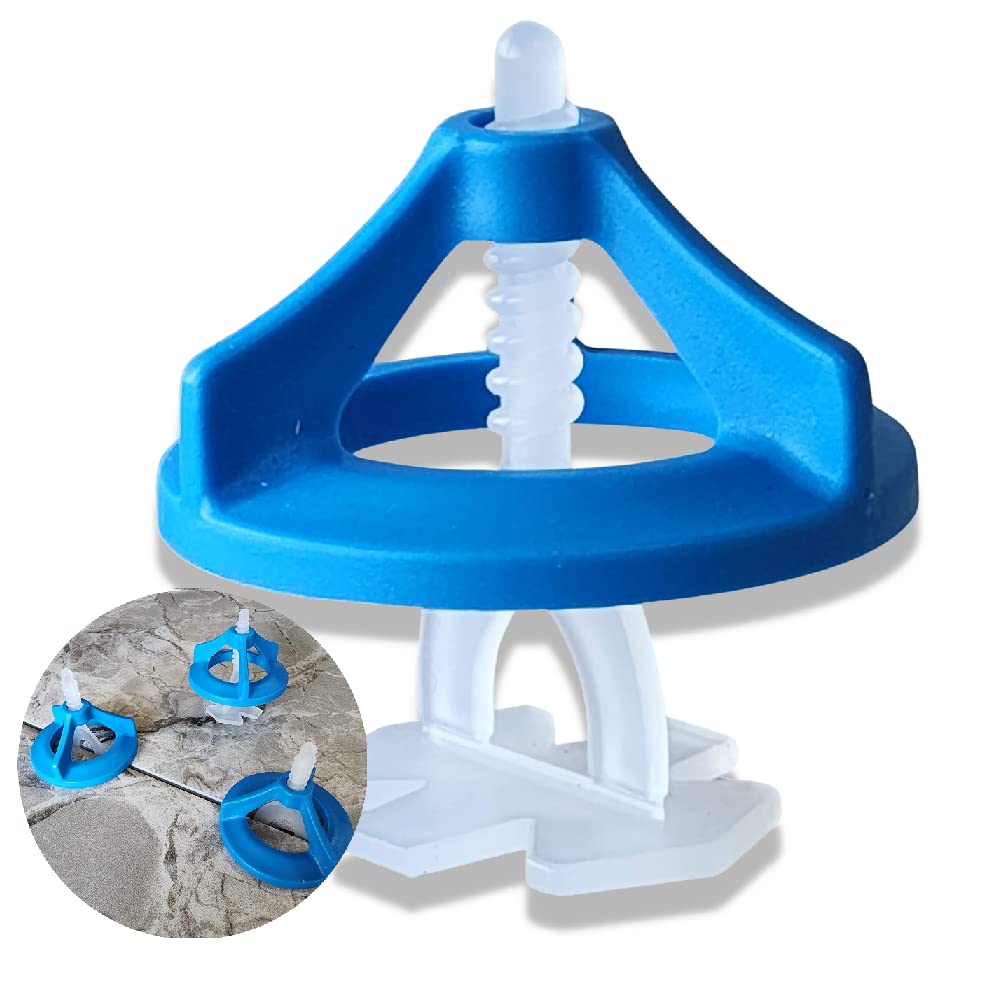 Ista Tools - Juego de ayudas para colocar azulejos, 1 mm, sistema de nivelación de 200 piezas, ayudas de colocación de campanas roscadas, pestañas de tracción, herramientas para azulejos