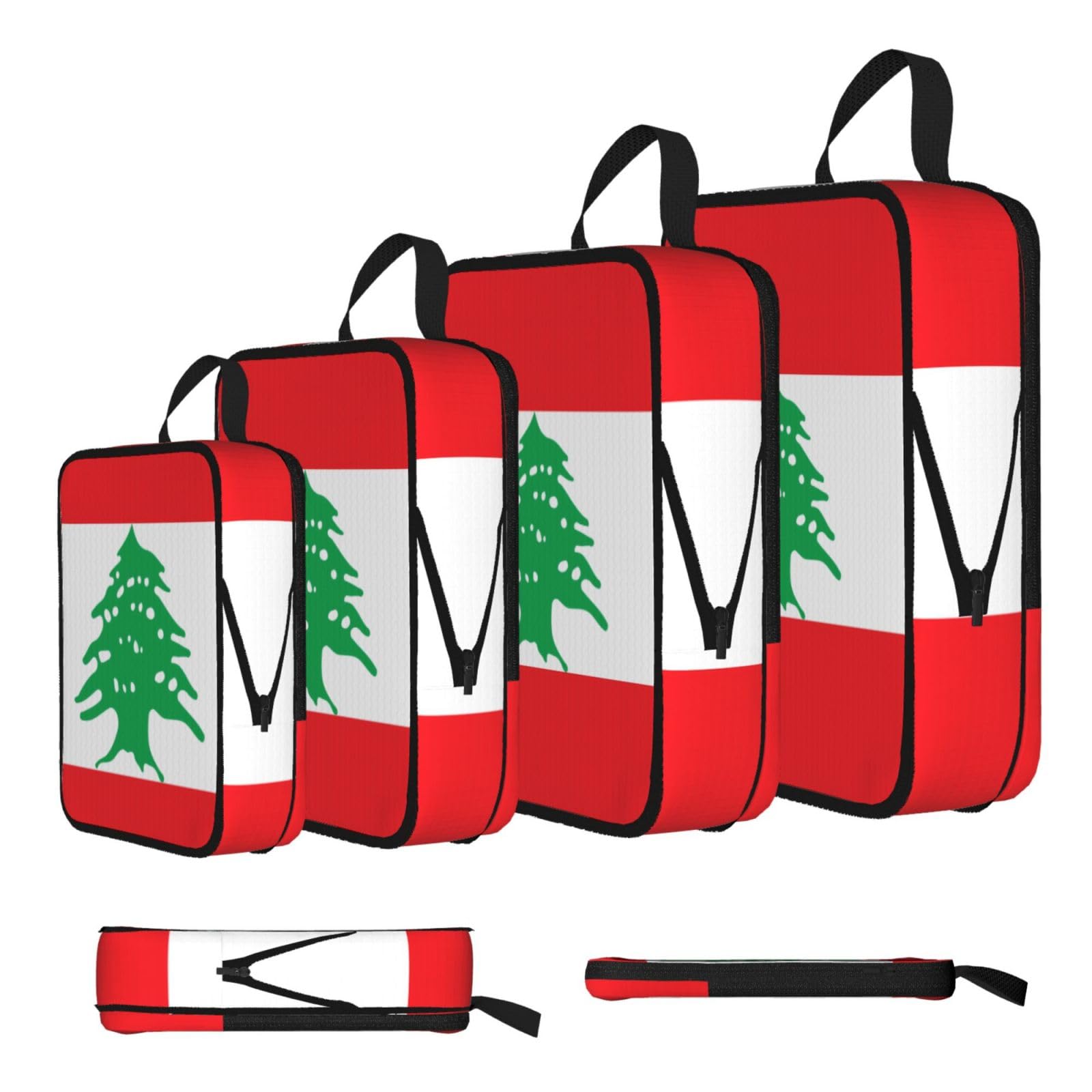 Flag of Lebanon Compression Packing Cubes 4 Piece Set
