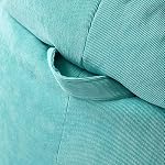 Urban Lifestyle Soft Plush Corduroy Bean Bag Chair with Pocket and Carry Handle, Turquoise - Image 5
