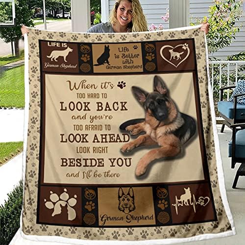 Bedmust German Shepard Throw Blanket Paw Blanket for Dogs Super Soft Cozy Pet Dog Blanket German Shorthair Pointer Blanket Gift for Dog Lover (80x60 inches)
