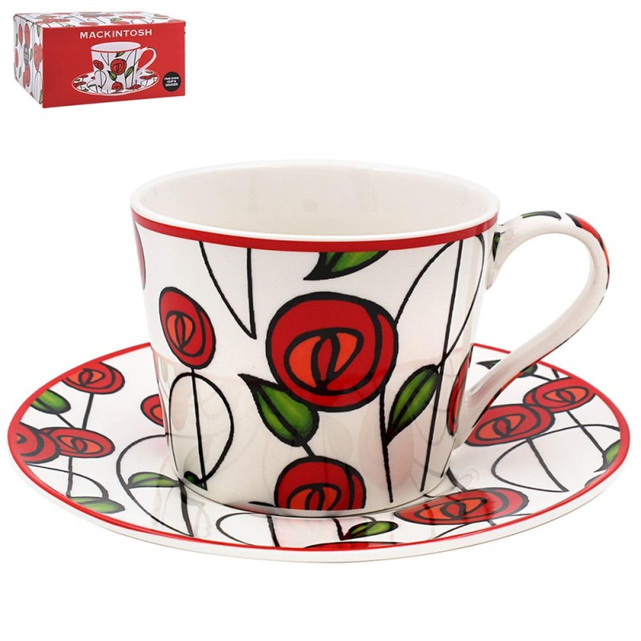 The Leonardo Collection Mackintosh Cup & Saucer Set Charles Rennie