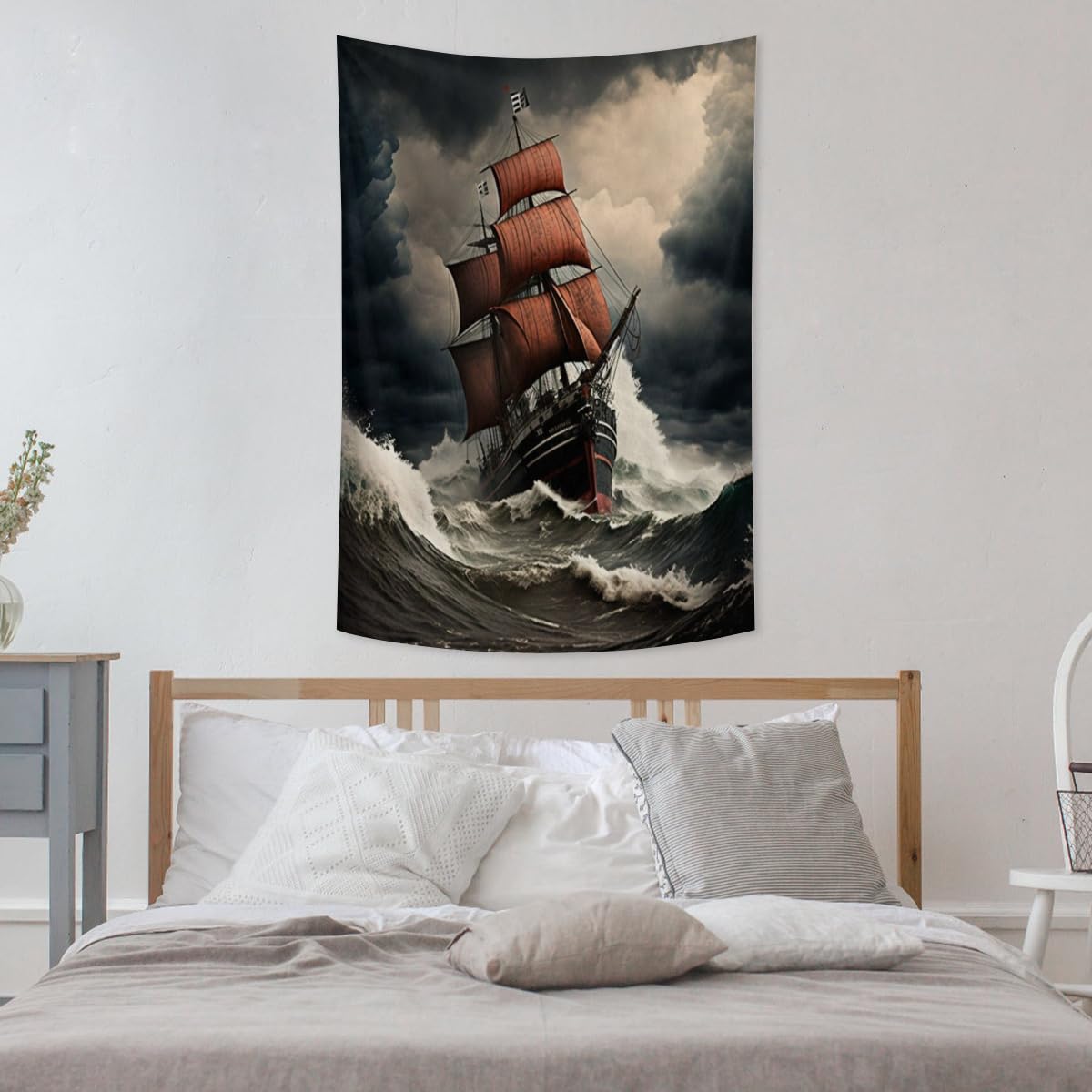 Amazon.co.jp: 海賊船 船 タペストリー 布ポスター 壁掛け 多機能
