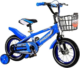 FUFU Children's Bicycle 12/14/16/18 Inch Boy And Girl Bicycle With Training Wheels And Mudguards,White, Blue, Red