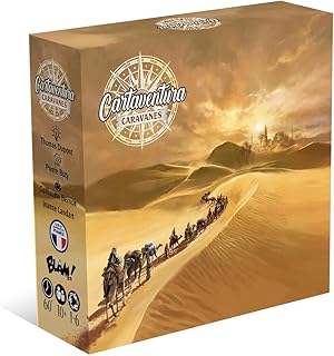 CARTAVENTURA CARAVANES - Jeu de société narratif - Jeu coopératif - En famille, entre amis ou en solo - De 1 à 6 joueurs - Dès 10 ans - 60 minutes