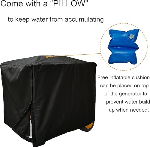 Miniatura 4 de Cubierta exterior impermeable para generador, resistente a la intemperie y a los rayos UV, cubierta de almacenamiento para generadores universales,