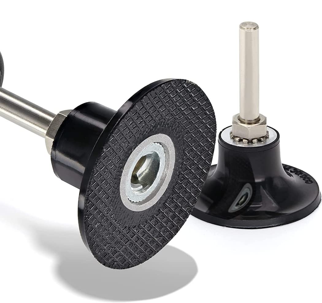 5-Pack Disc Pad Holder Adapter with 1/4" Shank Die Grinder Backing Pad Disc Holder, 1in 2in 3in Disc Pad Sanding Disc Adapter Rubber Pad for Polishing Sanding Grinding