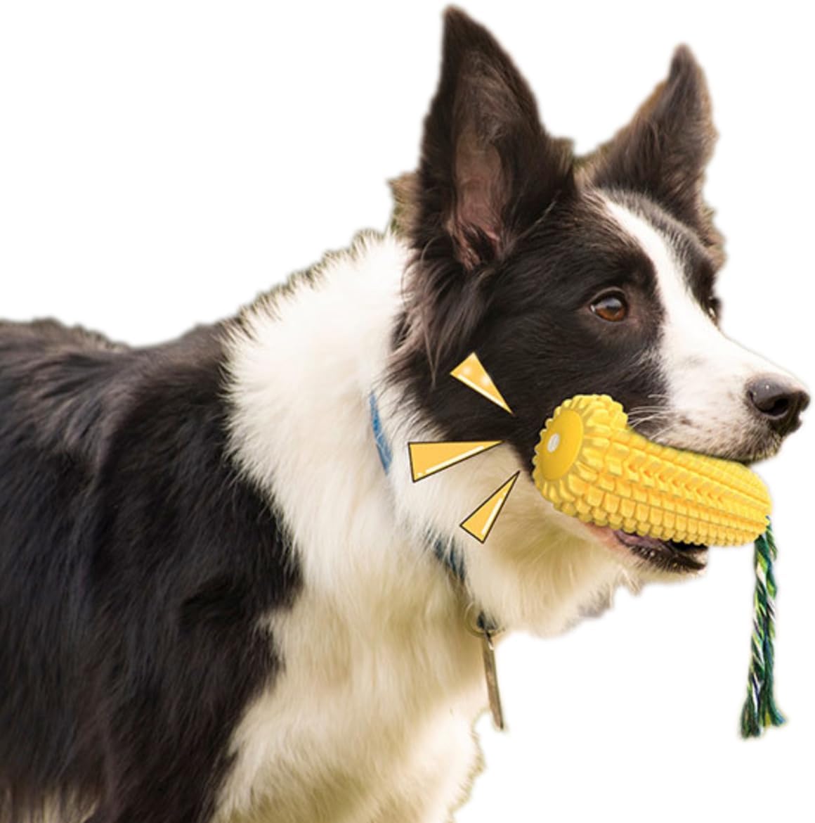 Corn Style Interactive Dog Chewing Squeaky Toy, for Aggressive Chewers Small Medium Large Breeds, Dental Health, Stress Relief, Durable Waterproof Dog Chewing Toy