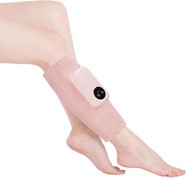 Air Compression Leg Massager, Cordless Calf Massager with Heat, Air Compression Leg Massage for Circulation and Pain Relief, Gifts for Dad Mom Men Women, Pink Single