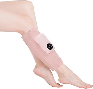 Air Compression Leg Massager, Cordless Calf Massager with Heat, Air Compression Leg Massage for Circulation and Pain Relief, Gifts for Dad Mom Men Women, Pink (Single)