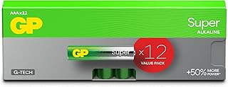 GP AAA Batteries - Set of 12 Ultra | AAA Alkaline 1.5 V / LR03 Batteries - Long Life