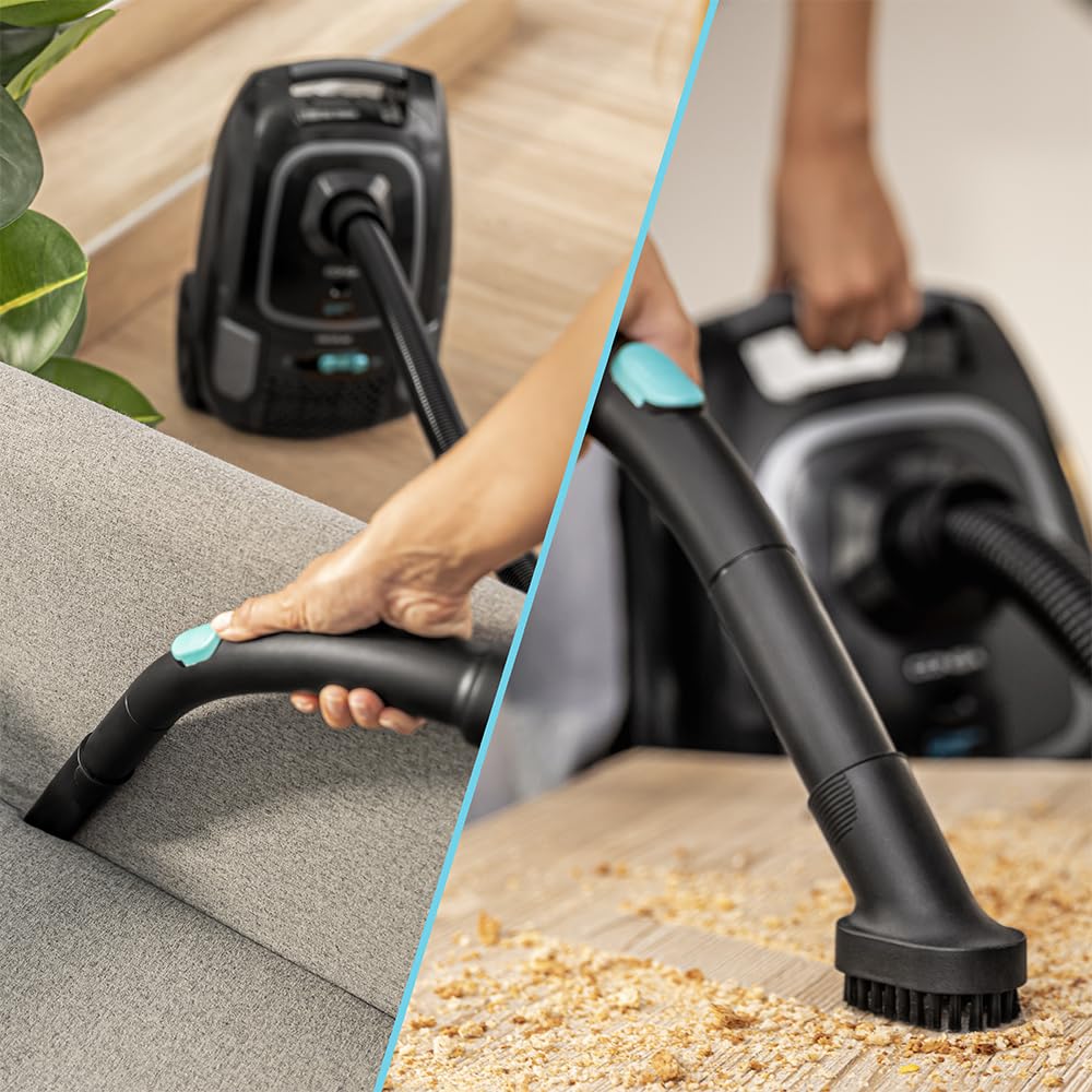 Cecotec Odkurzacz sanitarny z workiem 4 L Conga Powerbag 4000 XL. 890 W, Wysokowydajne filtrowanie, metalowa rura teleskopowa, zawiera akcesoria meblowe i narożne, 7m promień działania