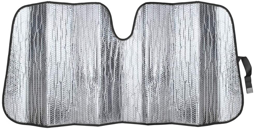 BDK Premium Front Windshield Sun Shade-Accordion Folding Auto Sunshade for Car Truck SUV-Blocks UV Rays Sun Visor Protector-Keep Your Vehicle Cool- 58 x 27 Inch (Pink Butterfly)