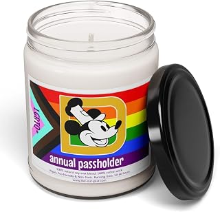 Steamboat Willie LGBTQ+ Annual Passholder Scented Soy Candle, 9oz Coconut Cream + Cardamom 9oz