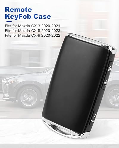 Miniatura 2 de CX3 CX5 CX9 - Carcasa de repuesto para llavero sin llave para Mazda CX-3 CX-9 2020 2021 CX-5 2020 2021 2021 2021 2022 2023, repuesto para