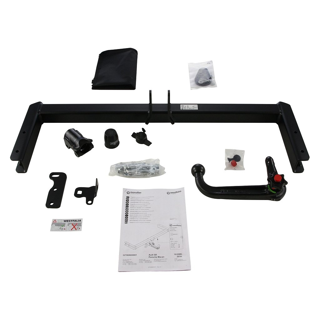Wetsfaliak 327068900113 Giunto Per Rimorchio – Gancio Traino Con Kit Elettrico 13 Poli, Testa Sferica Asportabile