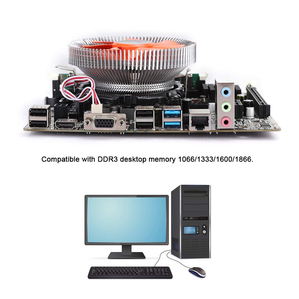 Sxhlseller Conjunto de Placa Base de Escritorio I5, Placa Base B75 Memoria DDR3 VGA 4G HDMI Salida Dual Dual-USB 3.0 SATA3 Piezas de Computadora