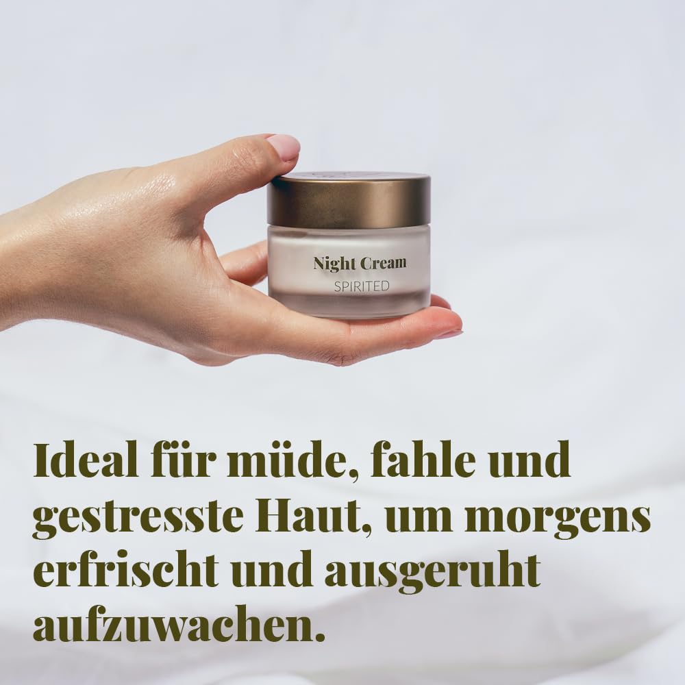 Vegane Anti Falten Nachtcreme für ein strahlendes Hautbild mit Vitamin E 45ml – Dermatologisch getestet mit Bestnote „SEHR GUT“ – Tierversuchsfreie Kosmetik – Nordic Cosmetics Nachtcreme