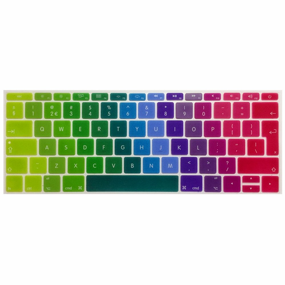 Se7enline Compatible with Macbook Keyboard Cover Skin for Mac Neo & Air 13/15 & Pro 14/16 inch (M5 M4 M3 M2 M1 A18 Pro) 2026/2025/2024/2023/2022/2021 Silicone Waterproof Dustproof EU Layout,Black — view 22