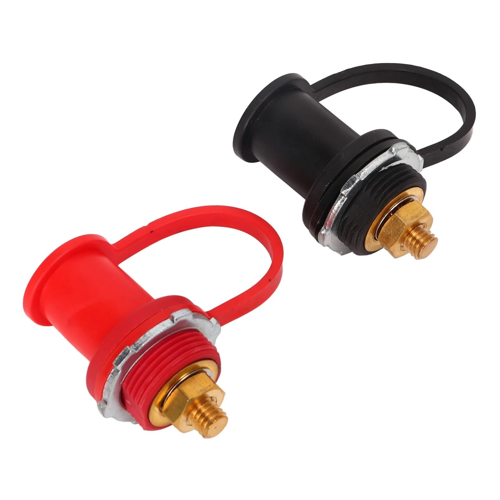 1 par de terminales batería Panel pasante 250A rojo negro poste unión perno 3/8 pulgadas para coche para marina para RV autopartes