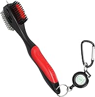 Vista 17 de Mile High Life Cepillo para palos de golf, limpiador de ranuras con cable de extensión retráctil de 2 pies y mosquetón de aluminio, accesorios