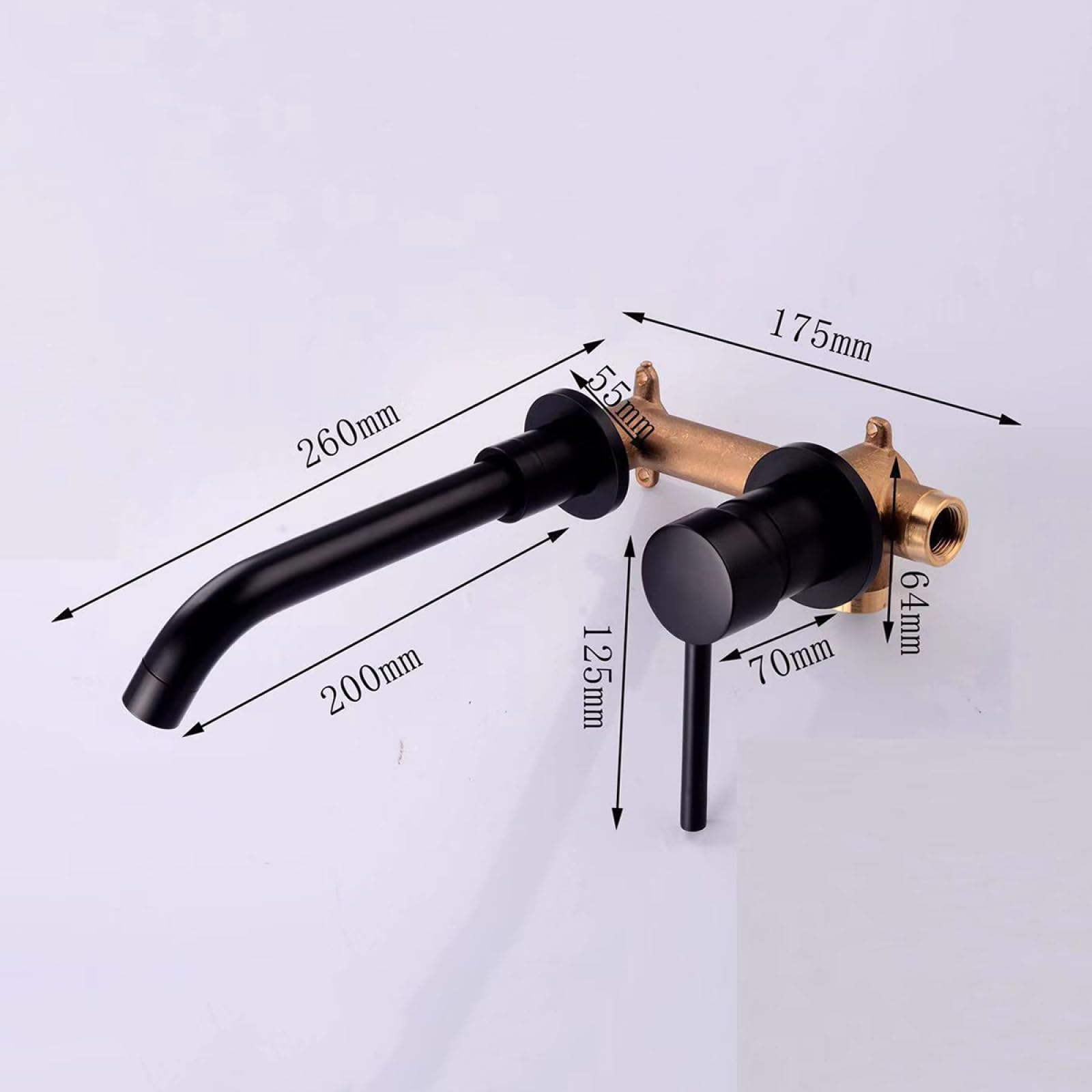 ONECE Wandmontage Küchenarmatur mit 11 cm Lochrabstand, Wasserhahn in ONECE Wandmontage Küchenarmatur mit 11 cm Lochrabstand, Wasserhahn in