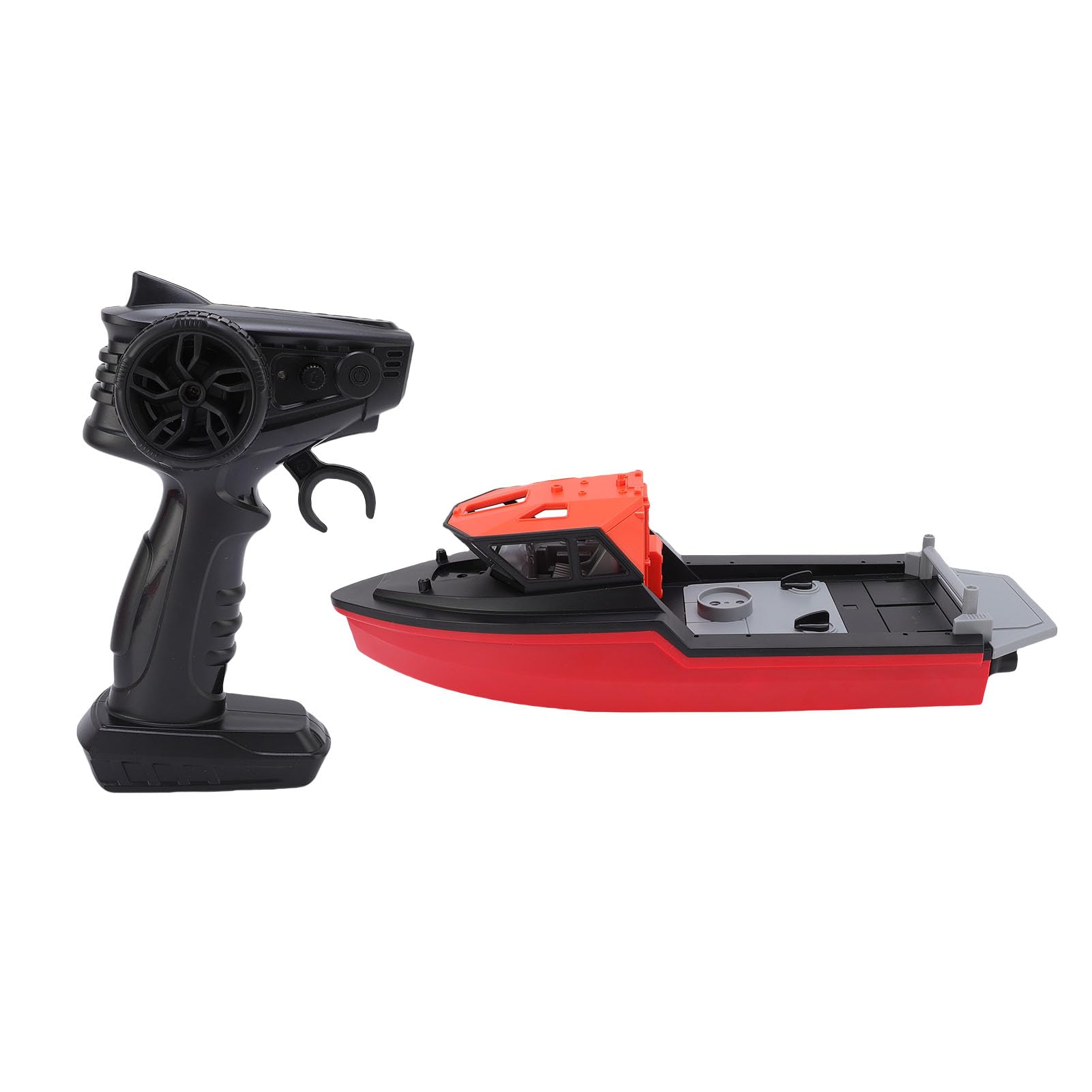 RiToEasysports 2,4 G Bürstenloses RC-Boot, Simuliertes Ferngesteuertes Boot mit Wasserdichter Abdeckung und Antikollisions-Kit, für Außenpools, Seen und Familienspaß (1 Stück 500 mAh Li-Ionen-Akku)
