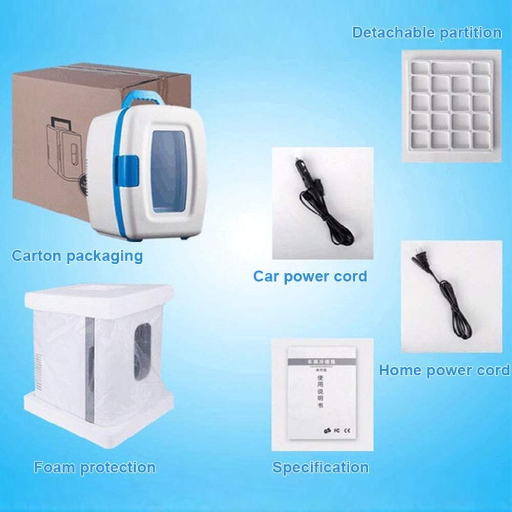 Mini Frigo 10 Litri Sistema Termoelettrico Alimentato AC/DC Sistema di Raffreddamento E Scaldino per Auto, Case, Uffici E Dormitori,Rosa