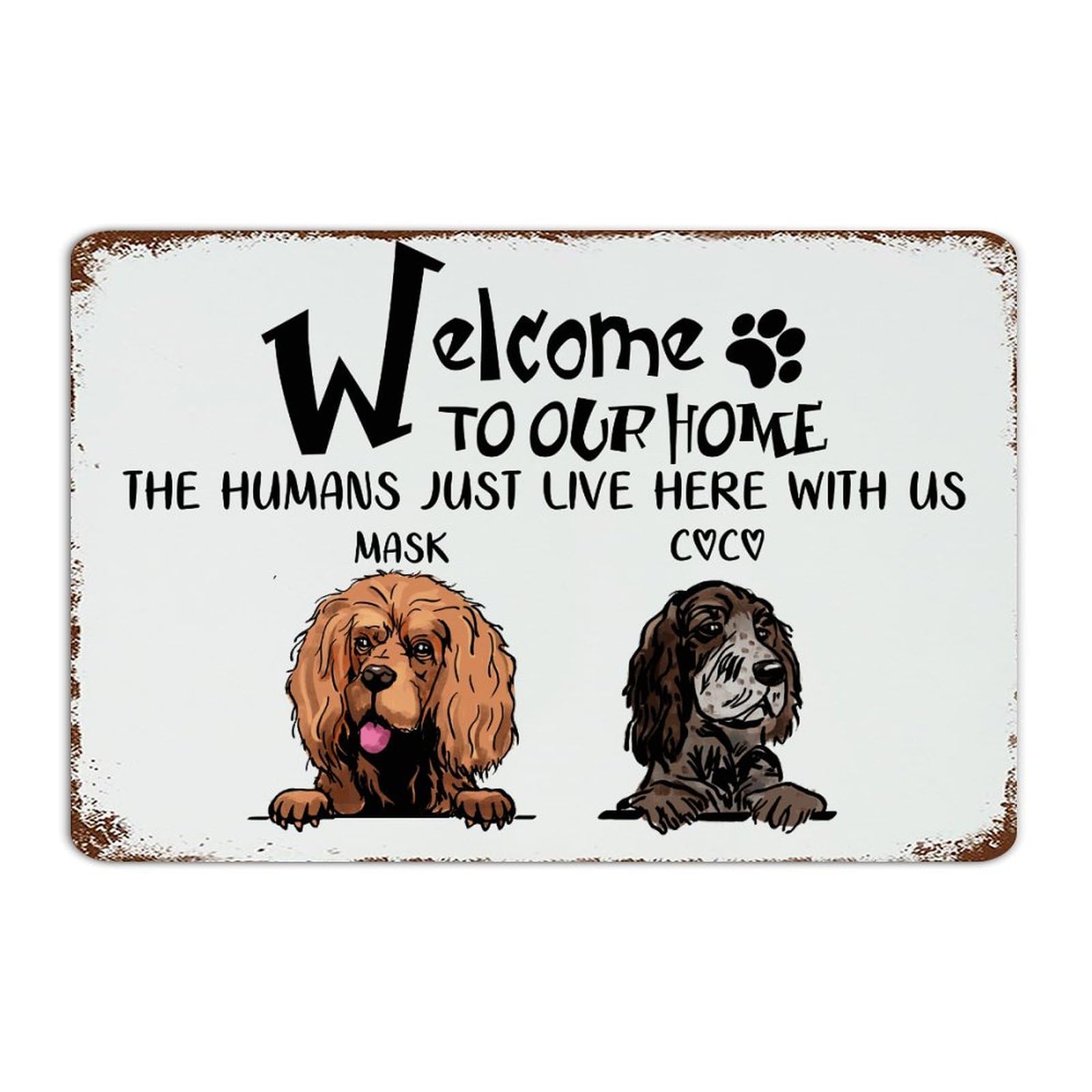 Panneau de maison personnalisé à offrir comme poster d'art pour amoureux des animaux