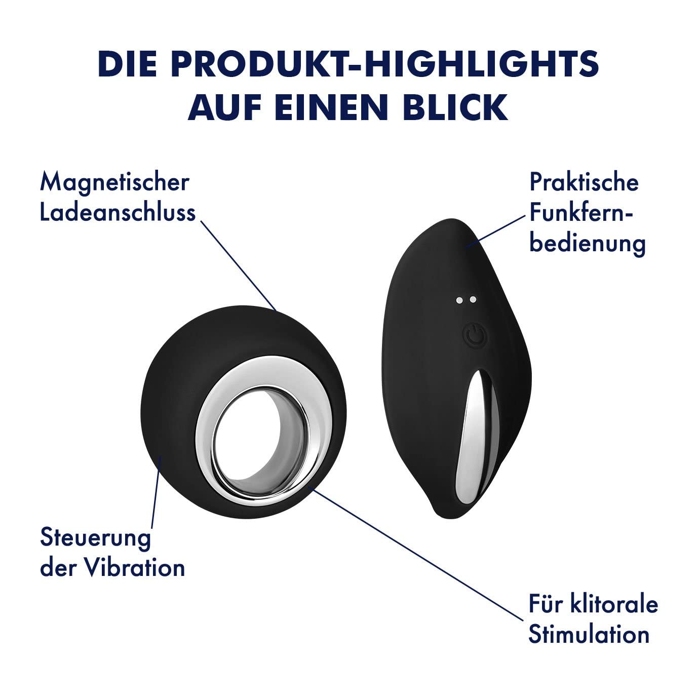 EIS Auflegevibrator | Slipvibrator mit Funkfernbedienung | Sex Toys | 8 cm