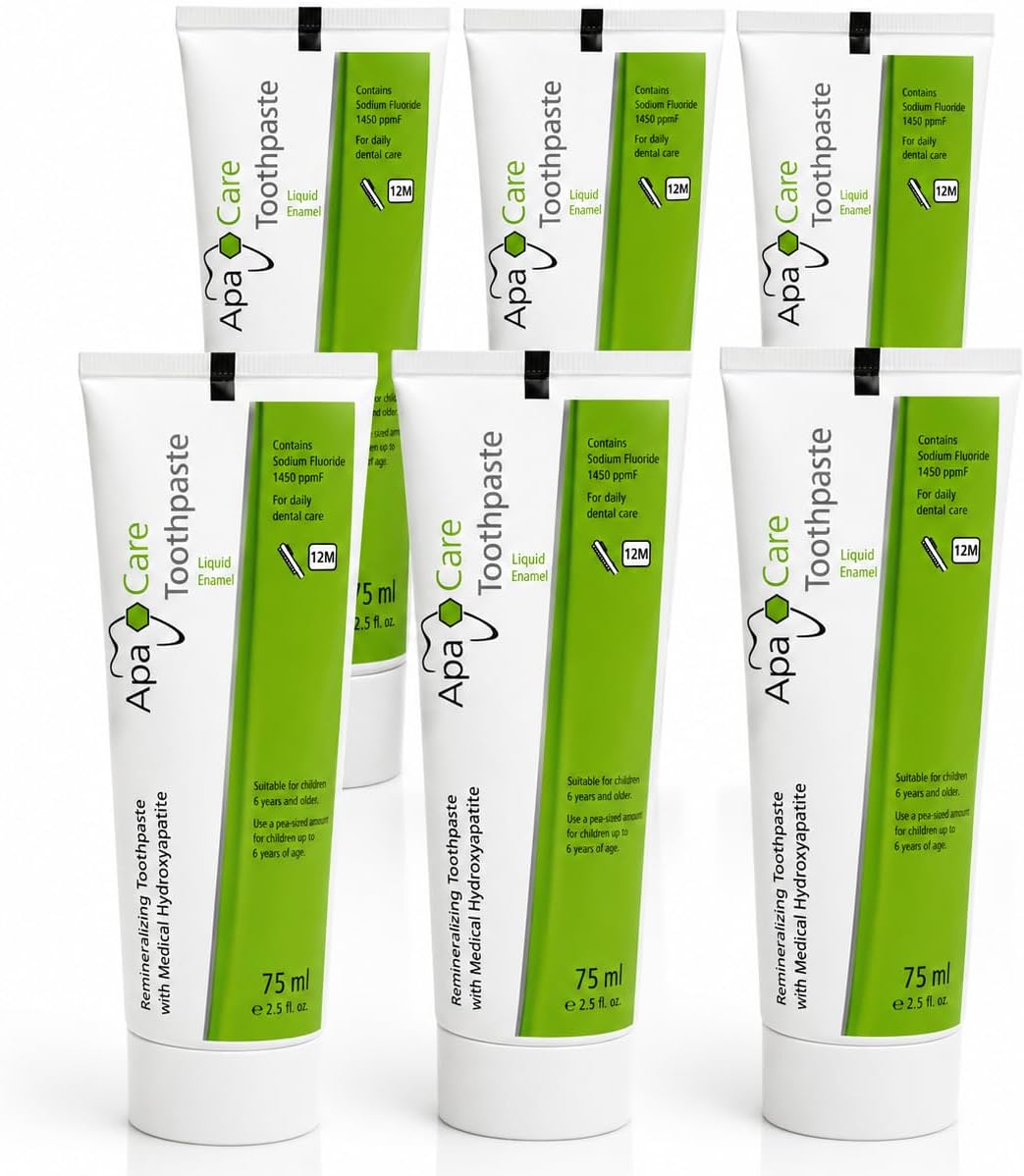 6 x Apacare Remineralising Replacement Toothpaste 75ml