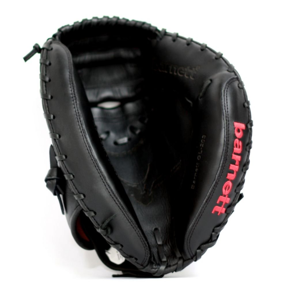 barnett GL-203 Gant de Baseball Cuir de Catch pour Adulte 20,3, pour droitier, Noir