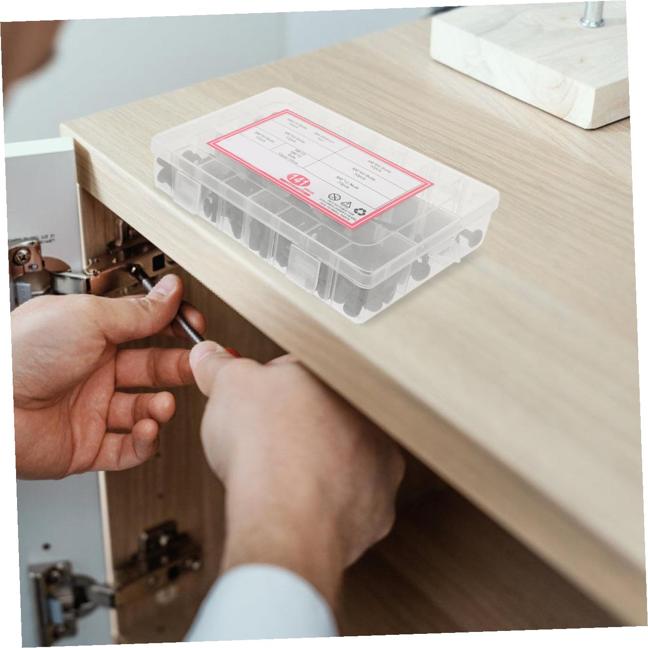 141 Stück Schraubenset Aluminiumlegierung Schraubenmuttern Sortiment für Babybett Möbel Reparatur Heimwerker