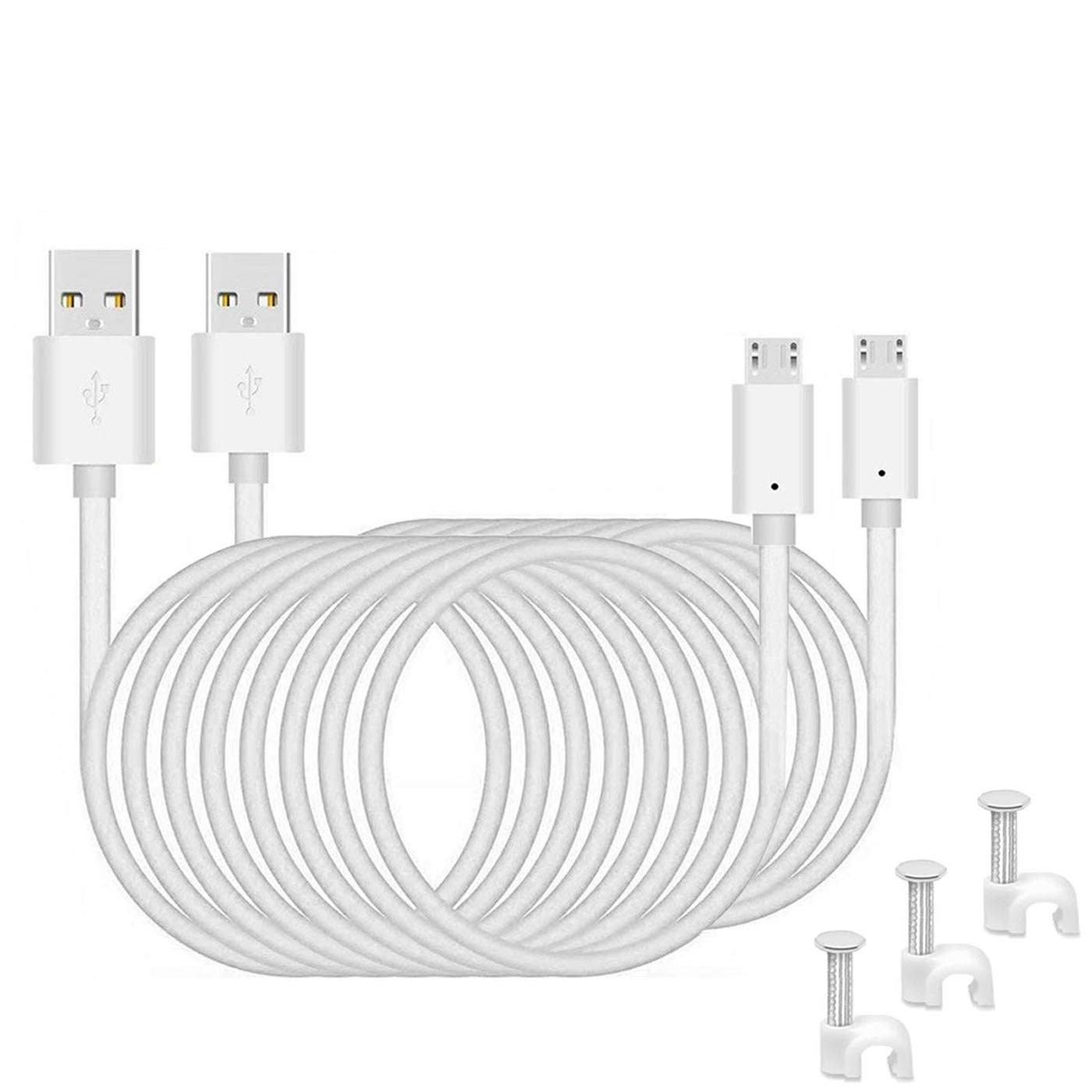 Brada 2Pack 25ft Micro USB Power Cord,Micro USB to USB