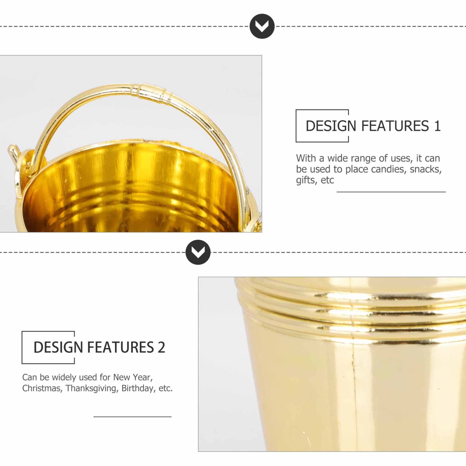 Cabilock Wedding Favors Candy Bucket Plastic Party Candy Storage Holder for Events