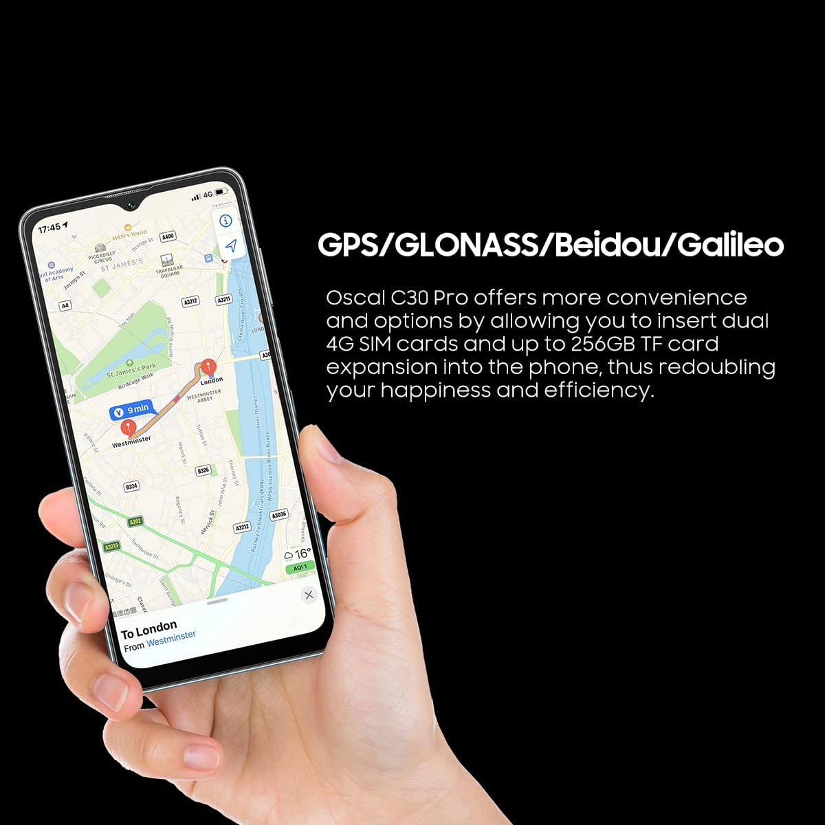 OSCAL C30 Pro GPS navigation