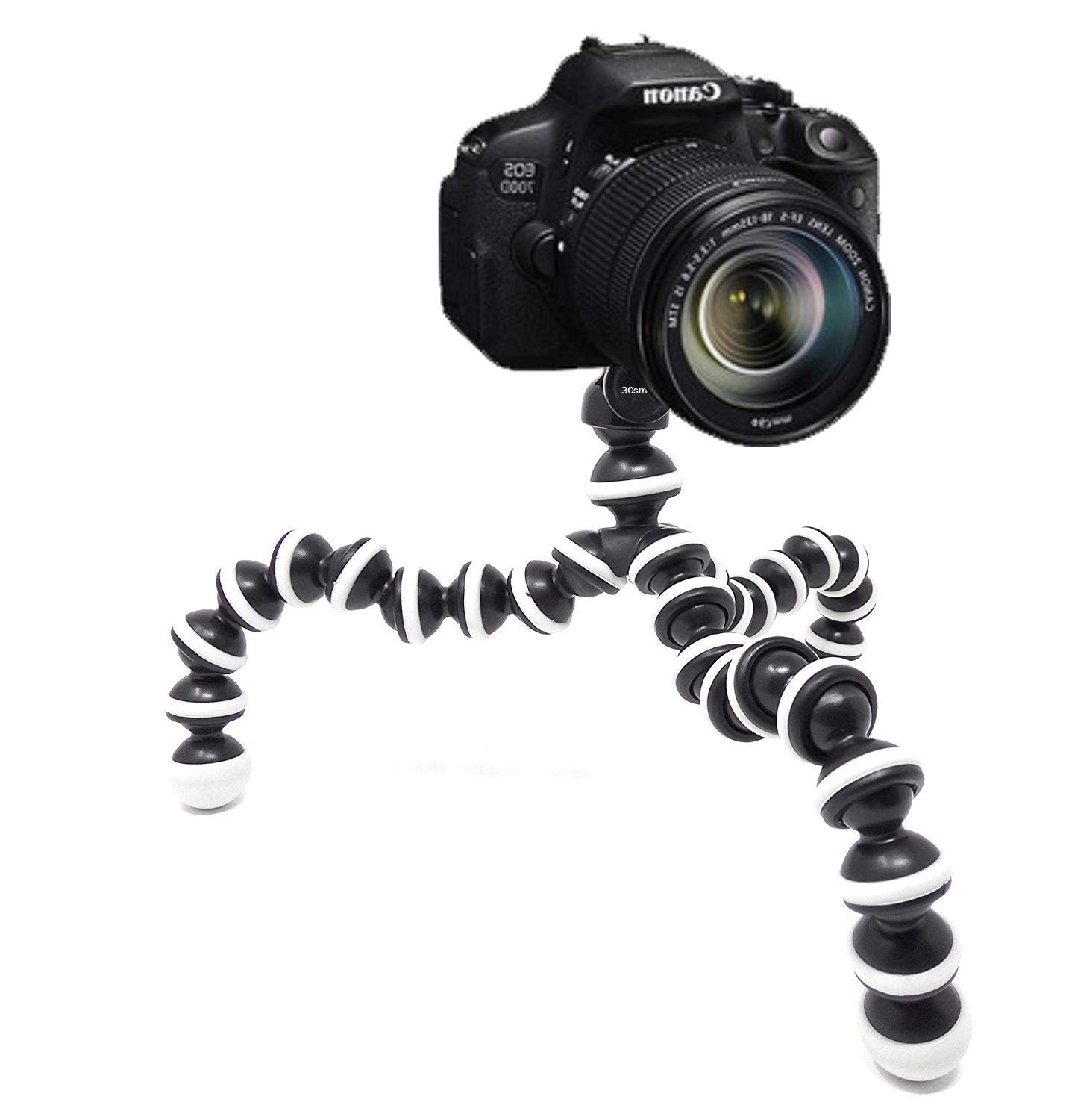 EYUVAA LABEL 13-inch Gorilla Style Flexible Tripod Stand for Mobile Phone DSLR Camera with Universal Smartphone Mount (Black)