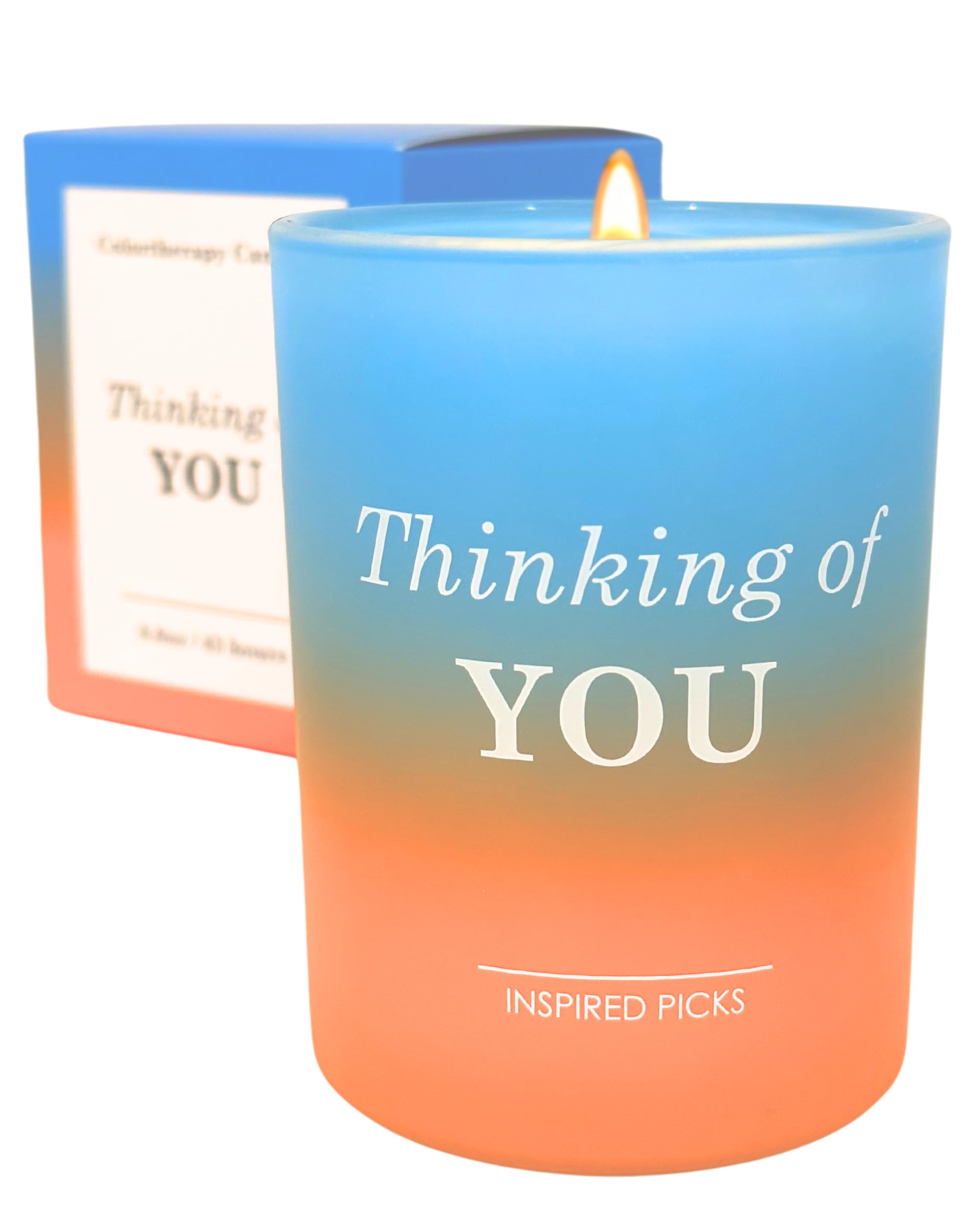 Love Candle - Get Well Soon Gifts for Women Men - Clean Non Toxic Candles - Aromatherapy, 8.8oz Soy Wax Jar, Stress Relief, Relaxation (Blue Tangerine - Lavender Eucalyptus)