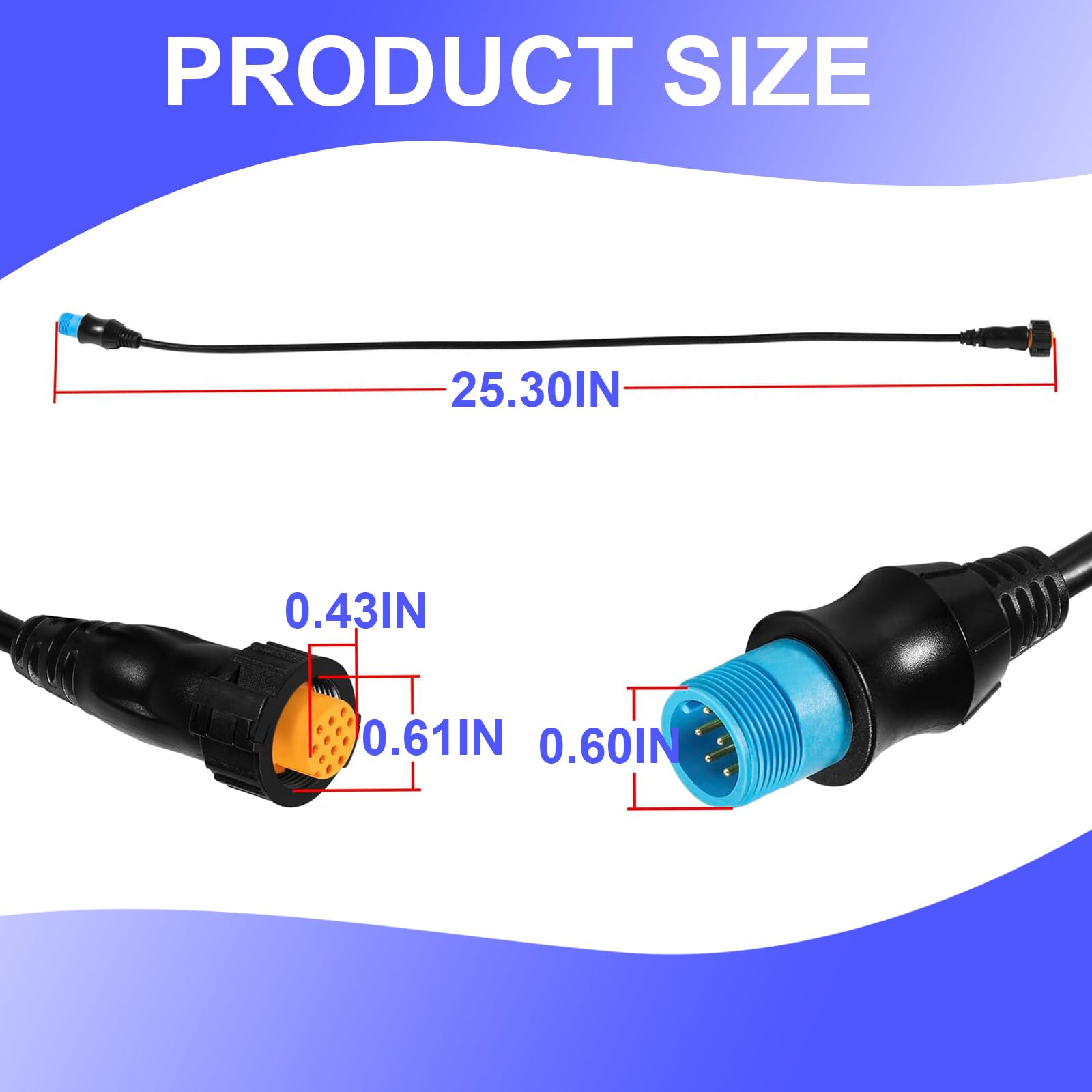 YMT Adaptateur 0101212210, transducteur 8 broches vers sondeur 12 broches pour Garmin AIRMAR, ECHOMAP Chrip, ECHOMAP UHD/Ultra, pour transducteur Striker et Fish Finder