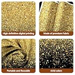5x3 FT Black and Gold Backdrop for Photography Black and Gold Party Decorations Gold Glitter Birthday New Year Party Decor Background Photo Booth Props - Image 2