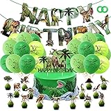 【Einfach zu montieren】: Die Dinosaurier-Deko für Geburtstagsfeiern wird mit Bändern und Ballonketten geliefert. Benutze einfach eine Luftpumpe, um alle Ballons aufzublasen, und die Dekoration ist einfach zu vervollständigen (Hinweis: Bitte die Ballons nicht zu voll füllen, nur zu 80% aufblasen).