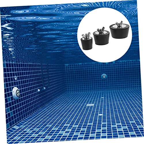 Milisten 3 Pecas bujão de ralo de piscina peças de piscina tampões de borracha para piscina filtro s