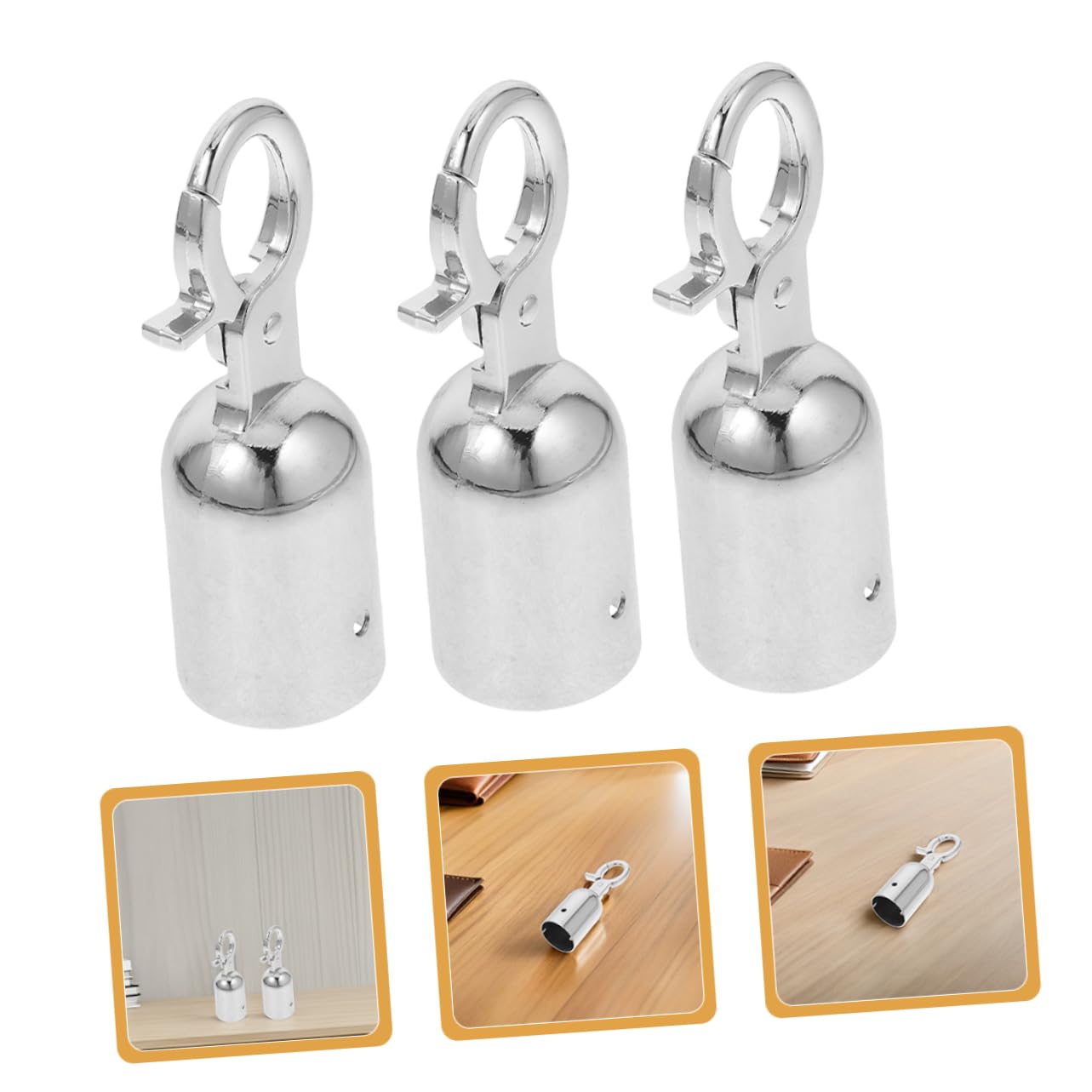 Gadpiparty 6pcs Stainless Steel Rope End Caps with Inner Diameter Durable Metal Cord Connectors for Boats and Trucks Heavy Duty Rope Stoppers with Easy Installation