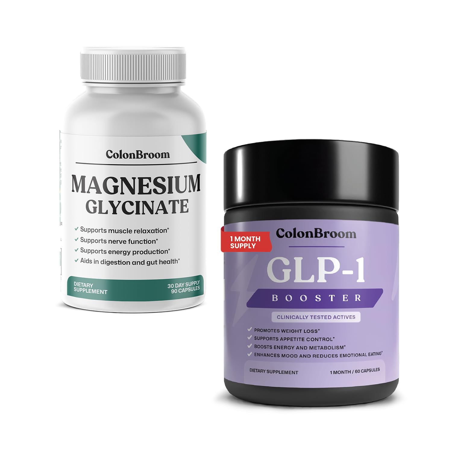 Amazon.com: ColonBroom GLP-1 Weight Management Supplement for Women & Men (60 Capsules) + Pure Magnesium Glycinate Capsules (90 Count) - Supports Gut Health, Metabolic Wellness & Appetite Regulation : Health & Household Amazon.com: ColonBroom GLP-1 Weight Management Supplement for Women & Men (60 Capsules) + Pure Magnesium Glycinate Capsules (90 Count) - Supports Gut Health, Metabolic Wellness & Appetite Regulation : Health & Household