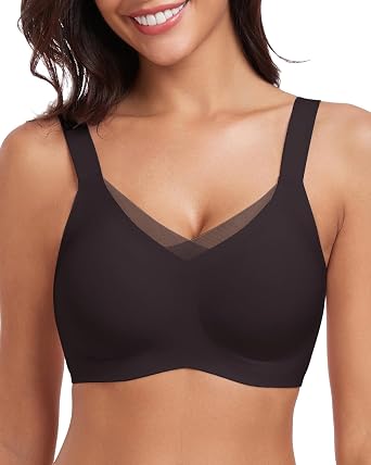 WOWENY Wireless Bras for Women No Underwire Push Up Bra Comfort Seamless Full Coverage Bralettes with Support Everyday Bra