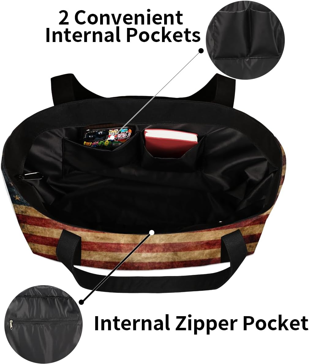 Tote Bag Tote Bag for Women Reusable Grocery with Zipper Large Capacity for Activity